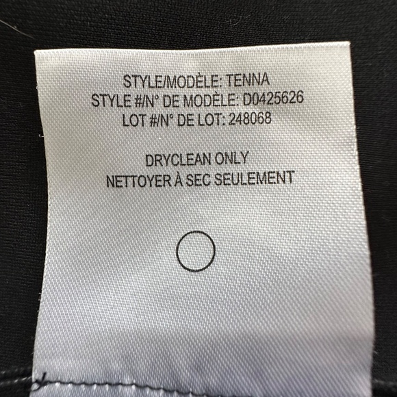 Theory Sz. 0 Tenna Black Neoprene Peplum Sheath Short Sleeve Zip Up Pencil Dress - Picture 15 of 15